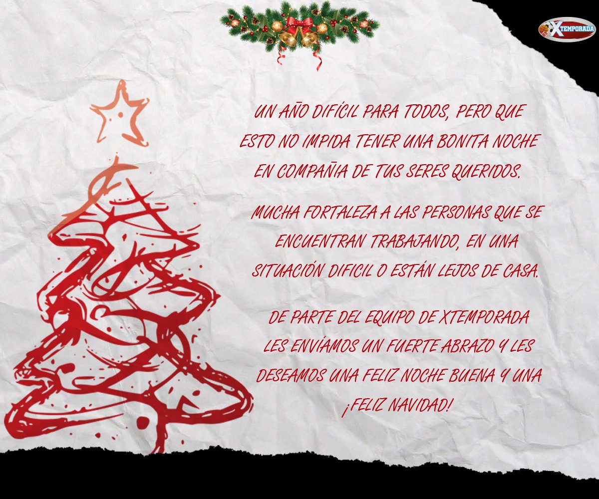 XTemporada's tweet photo. De parte de los que conformamos @XTemporada, les deseamos que tengan una agradable #NocheBuena en compañía de sus seres queridos.

¡Felices fiestas!🎁🎄 🎅 https://t.co/AyEaktODqB