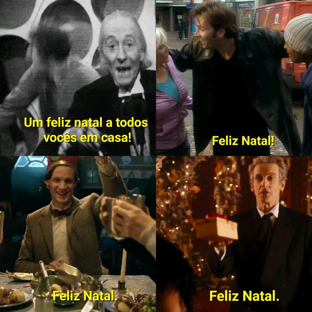 Os Doutores te mandam Feliz Natal Para todos Os Whovians ❤️❤️➕🎄