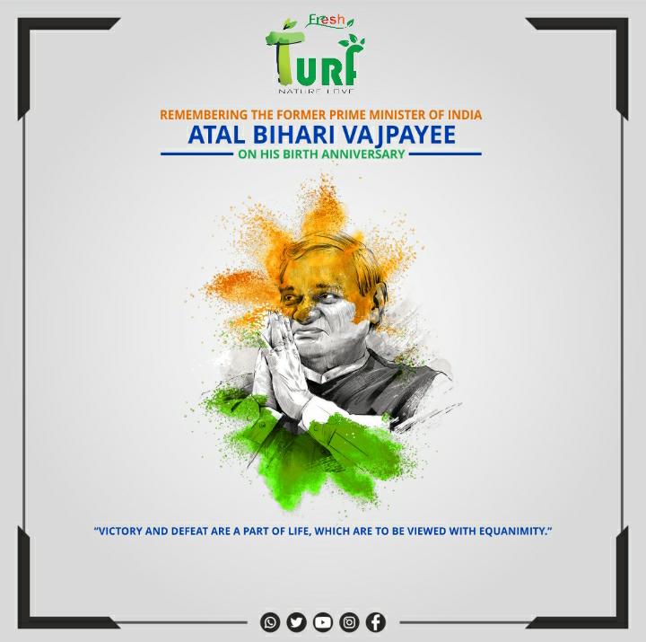 TurfFresh's tweet photo. भारत रत्न श्रद्धेय अटलजी की जयंती पर उन्हें कोटि-कोटि नमन।🙏🏻
#AtalBihariVajpayee #GoodGovernanceDay #AtalJiAmarRahen
#सुशासन_दिवस https://t.co/Ii3NCEsPkY