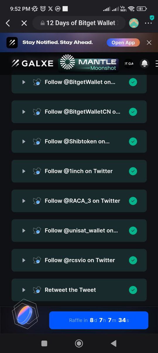 JJgomez125's tweet image. #12DaysofBitgetWallet participating in the event. 

✅Complete Galxe Tasks:
✅RT + Tag 3 frens
✅Post a screenshot that you're done with the Galxe tasks and comment #12DaysofBGWallet 

#12DaysofBGWallet 
@the_scientistC 
@chema_2608 
@taita_rivas