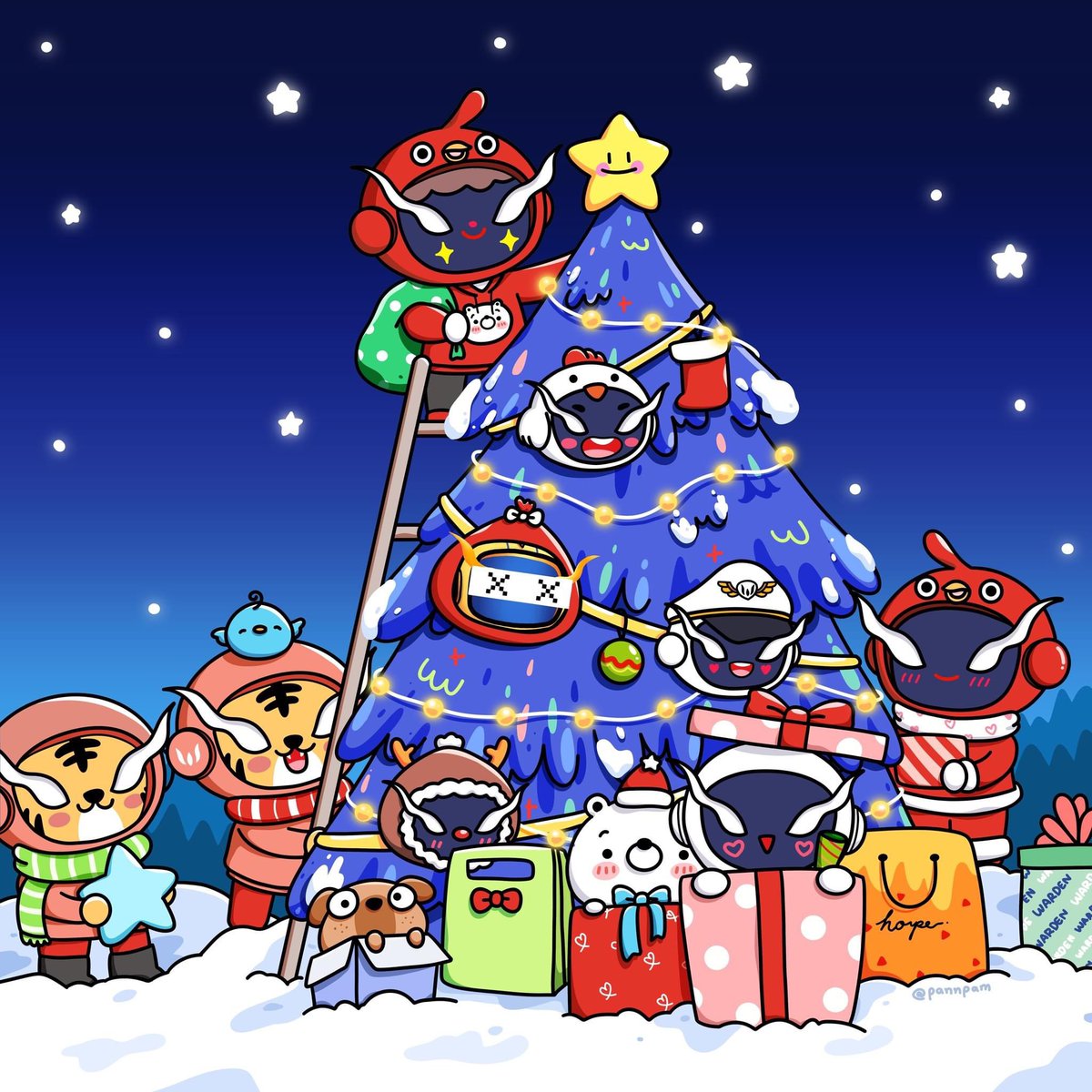 May Santa shower you with everything you ever wished for.  Merry Christmas!

#PannPam #NFT #metawarden #warden