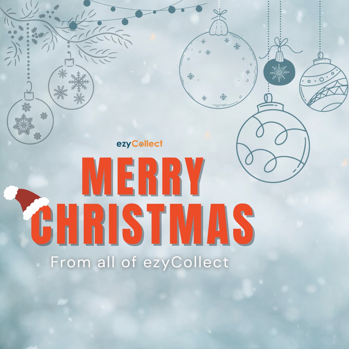 Wishing you a holly, jolly Christmas filled with joy and festive cheer! 🎄 May your holiday season be merry and bright, from all of us at ezyCollect! 🎉
