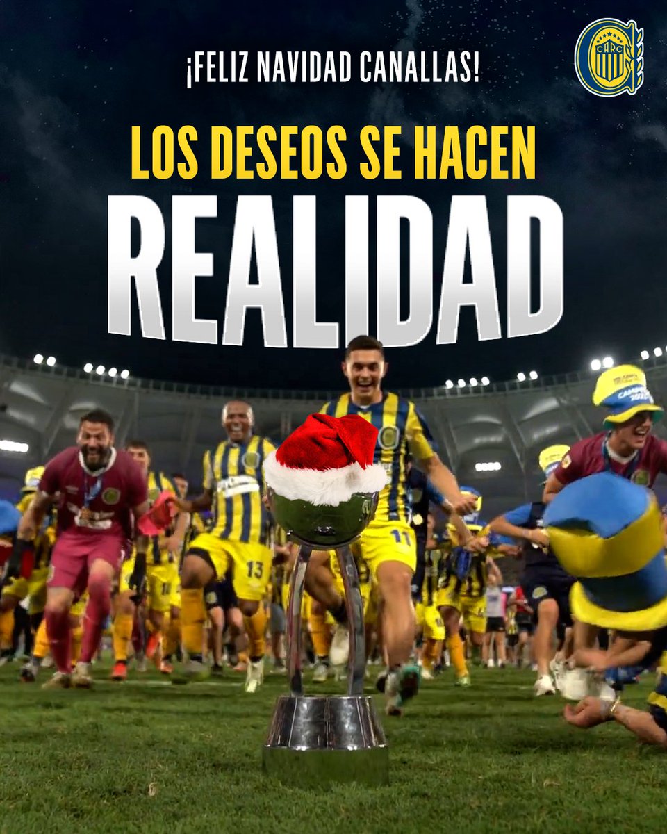 RosarioCentral's tweet photo. ¡Feliz navidad Canallas! 🎄🏆🎅

Brindemos con la Copa bien en alto. ¡Salud, campeones! 🥂🇺🇦 https://t.co/oLOehDSBn8
