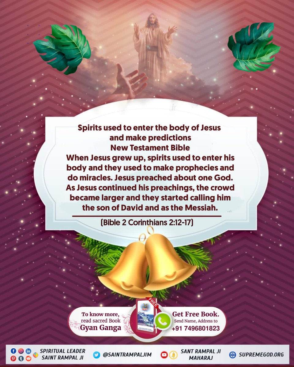 #Is_Jesus_God Holy Bible – Genesis 1:29 – I have provided all kinds of grain and all kinds of fruit for you to eat; 1:30 – but for all the wild animals and for all the birds I have provided grass and leafy plants for food -and it was done. Kabir Is SupremeGod