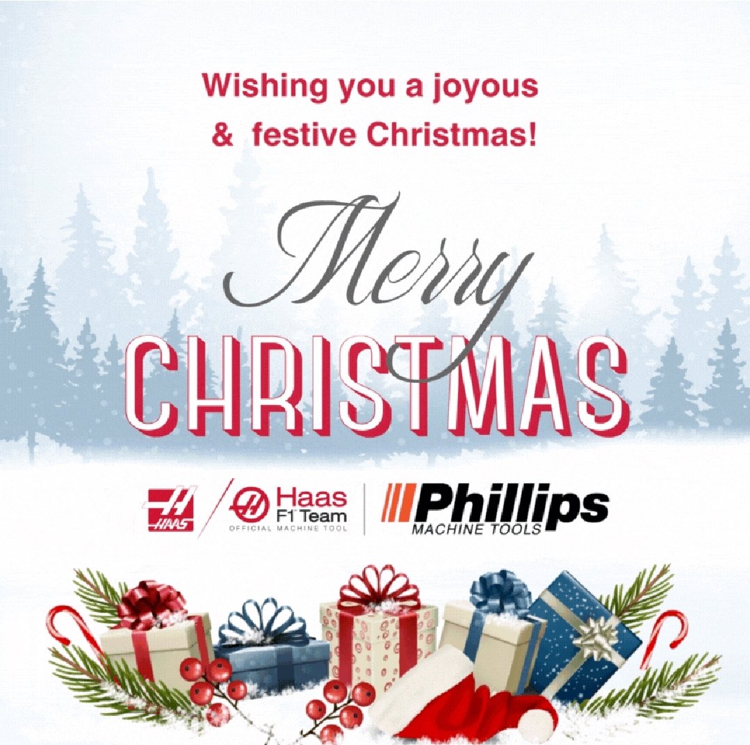 HFO_Phillips's tweet photo. Merry Christmas to all! 🎄🎅
May the festive spirit bring joy to your heart and blessings to your home. 🌟
#PhillipsMachineTools #Haas #Haascnc #Haasautomation #chrismas2023 #ChristmasJoy #SeasonsGreetings #holidayseason #manufacturers #innovation https://t.co/dd04VlNBdM