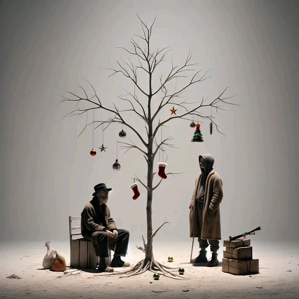 MaoozAli3's tweet photo. Wishing you a Merry Christmas from Samuel Beckett.
May Vladimir and Estragon get new ornamental belts for a good Christmas' hanging!
#Christmas https://t.co/J6mLGpsxWN