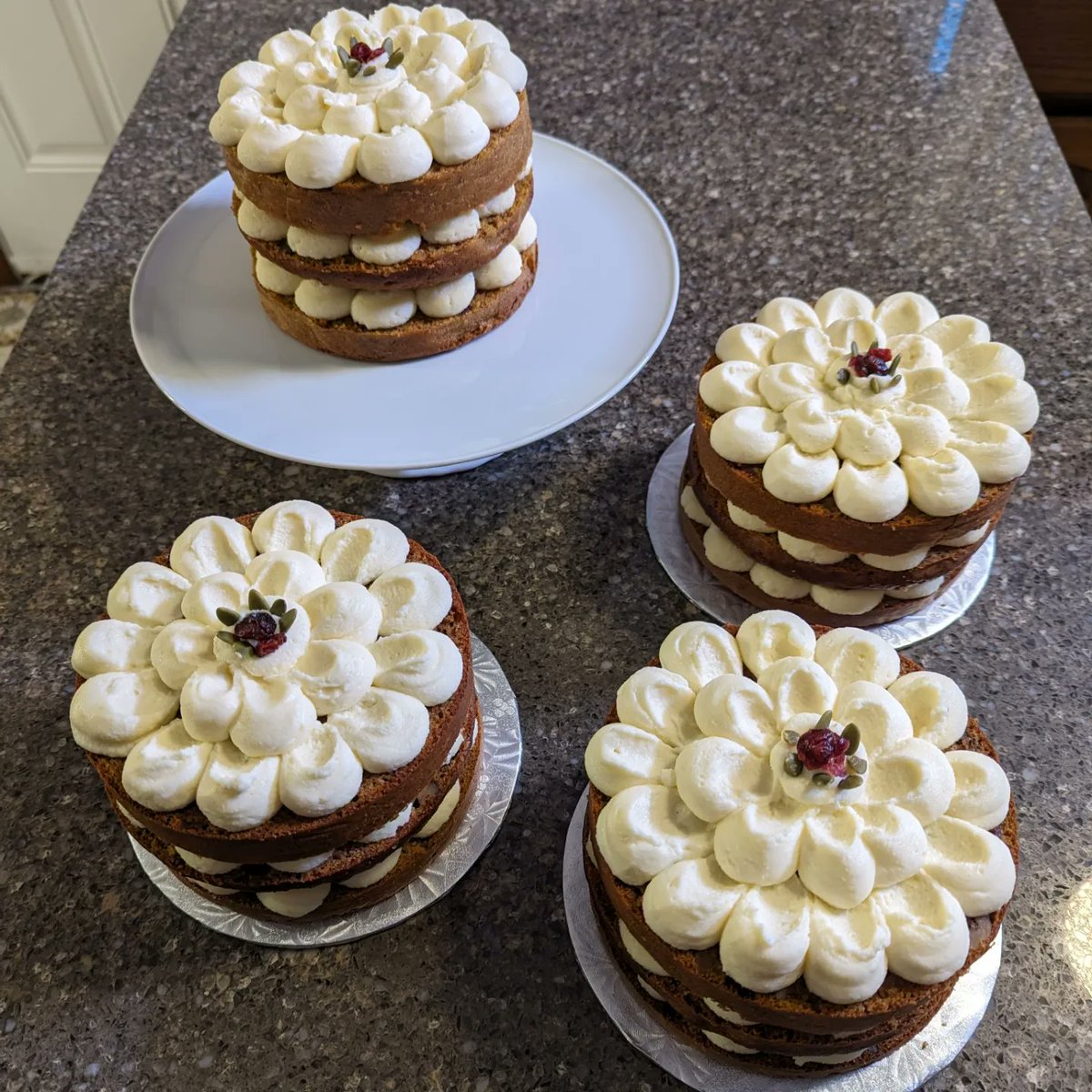 FinalKingdomXV's tweet photo. Carrot cake. Tried Hanbit Cho's recipe. Cake has cranberries, walnuts, &amp; sunflower seeds. #BakingAssistantPocketIgnis #BakingAssistantTreyClover #nofilter #carrotcake https://t.co/9ZL12ZHlDi