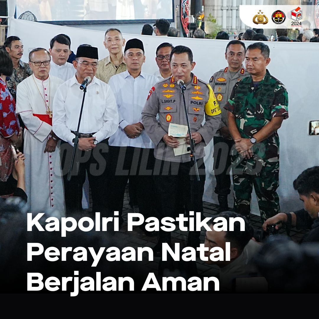 CPolri's tweet photo. Kapolri pastikan perayaan Natal berjalan aman https://t.co/hxzc02Yfkv