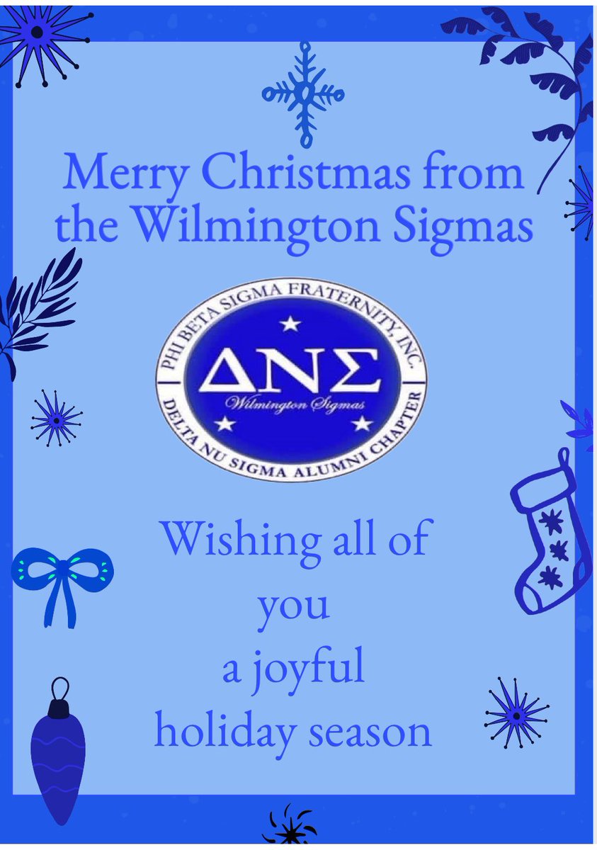 Merry Christmas from the brothers of the Delta Nu Sigma Chapter, Wilmington NC