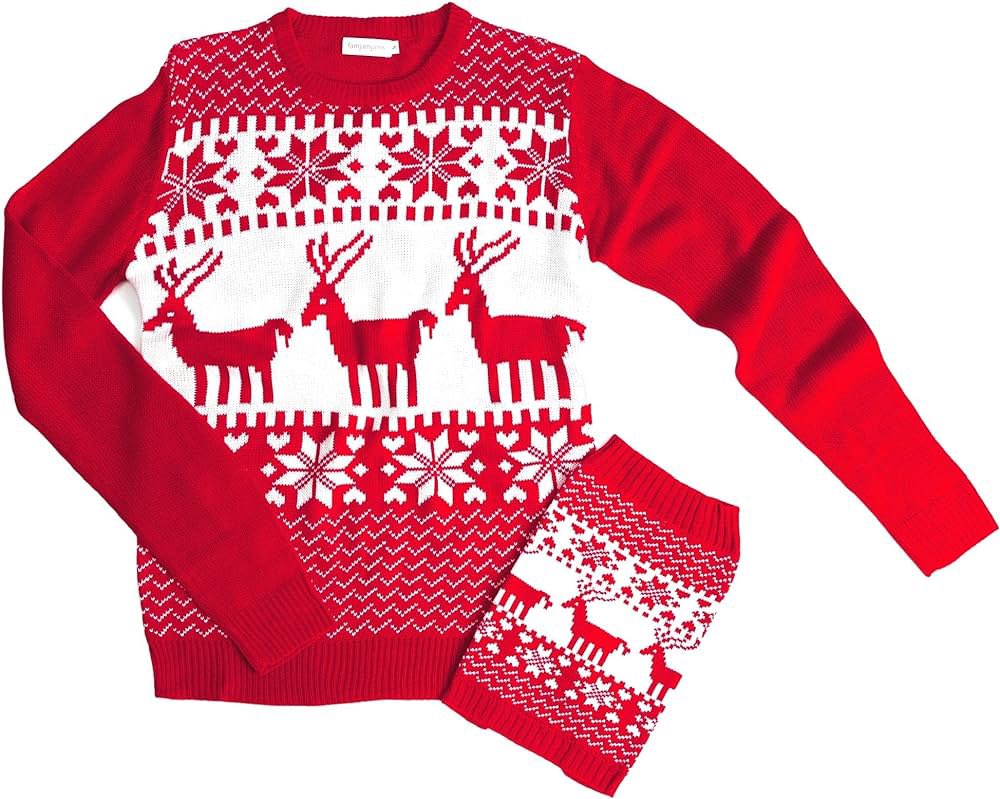 Getting Pess in the Christmas spirit. I got us both matching sweaters.