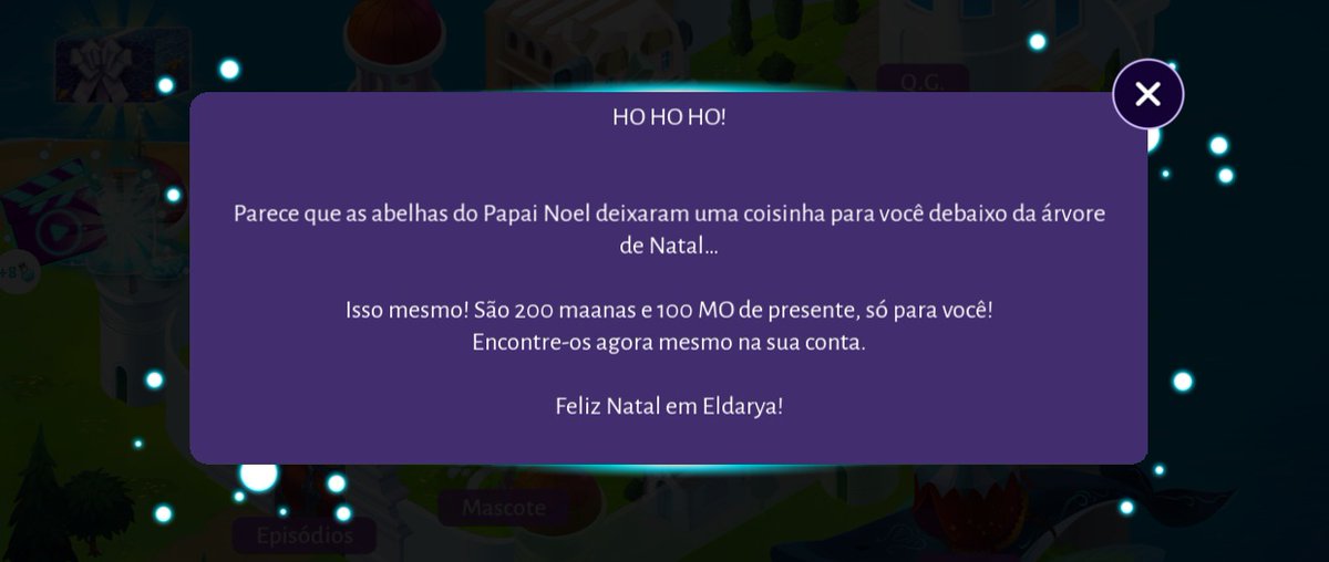 EldaryaPortal's tweet photo. 🎁 É presente que vocês querem?

Para quem logar hoje, 25 de dezembro, em Eldarya, vai receber 200 Maanas e 100 Moedas de Ouro! https://t.co/OBpfyrs6fm
