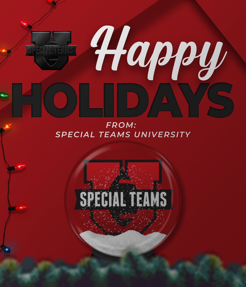 Happy Holidays from Special Teams University!

See you next year! Be ready to chase perfection! 💪🏻

#longsnap #longsnapper #longsnapping #WelcometotheU #ELITE #RESULTS