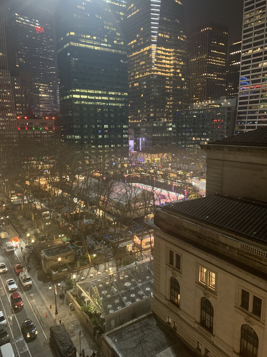 PatWoot's tweet photo. @RobertWilonsky @dfwticket At a hotel next to Bryant Park currently. Ready for the Pogues cover https://t.co/V1PsXCBOnO