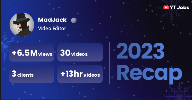 TheRealMadJack's tweet photo. I've worked hard this year, maybe not the best but I sure did try. I hope to work on some more personal projects in 2024. #YTJobs https://t.co/XOpqD7qK95