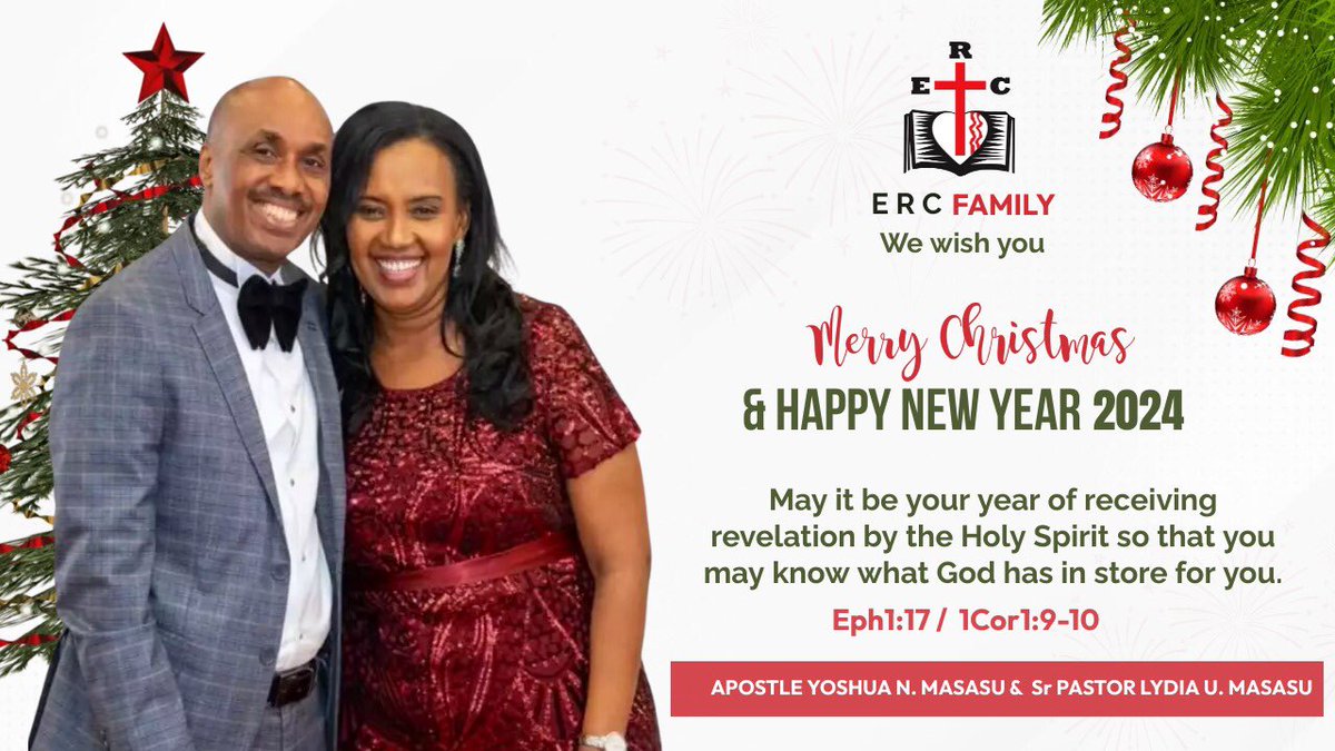 #MERYChristmas & #happy #NewYear2024 The spirit of #revelation be upon you to know God and what He has in store for you @ercfamily7 #ercfamily7 @ApYoshuaMasasu