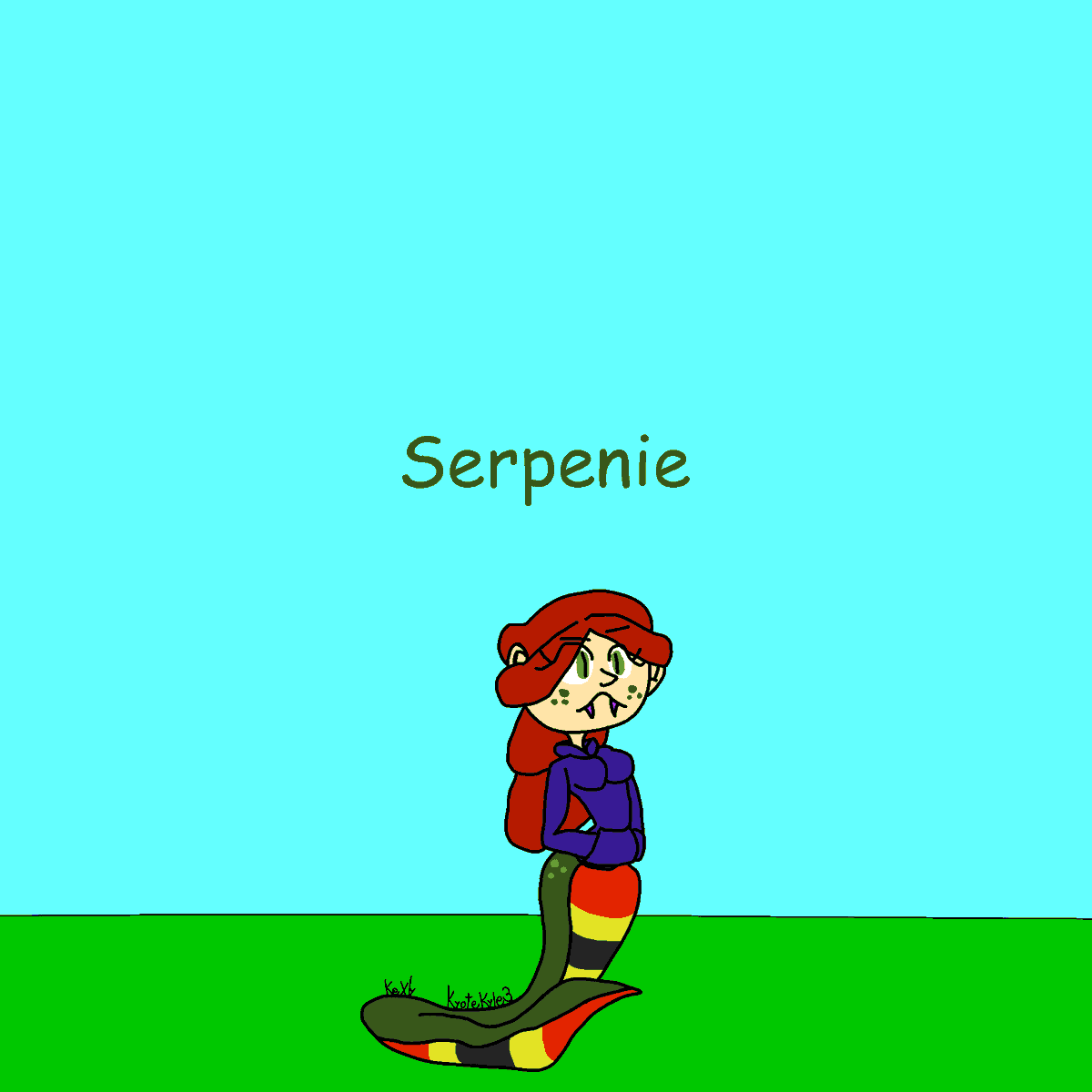 kyotekyle3's tweet photo. Name: Serpenie Lamea
Age: 16 years
Gender: female

ht/length: 12' 10"
wt: 500 lbs

Data: she loves food. her Father made her via science! She goes to a school. she is sassy, brash, and gets very mad if betrayed. #originalcharacter #digitalart https://t.co/qAMHdmo9GY