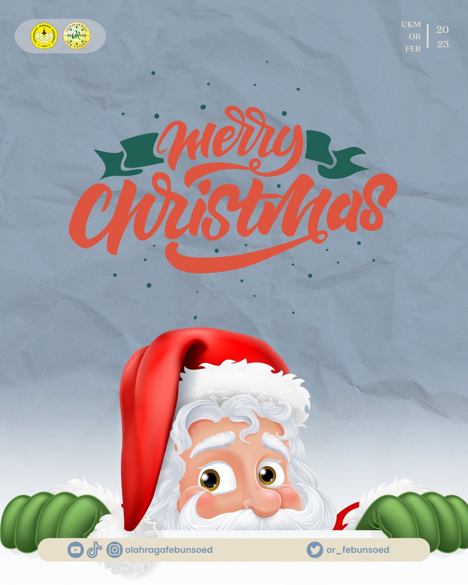 [SELAMAT HARI RAYA NATAL]

Selamat merayakan Hari Natal 2023! Semoga perayaan ini memberikan momen yang membahagiakan dan penuh suka cita. 

#UKMOR2023