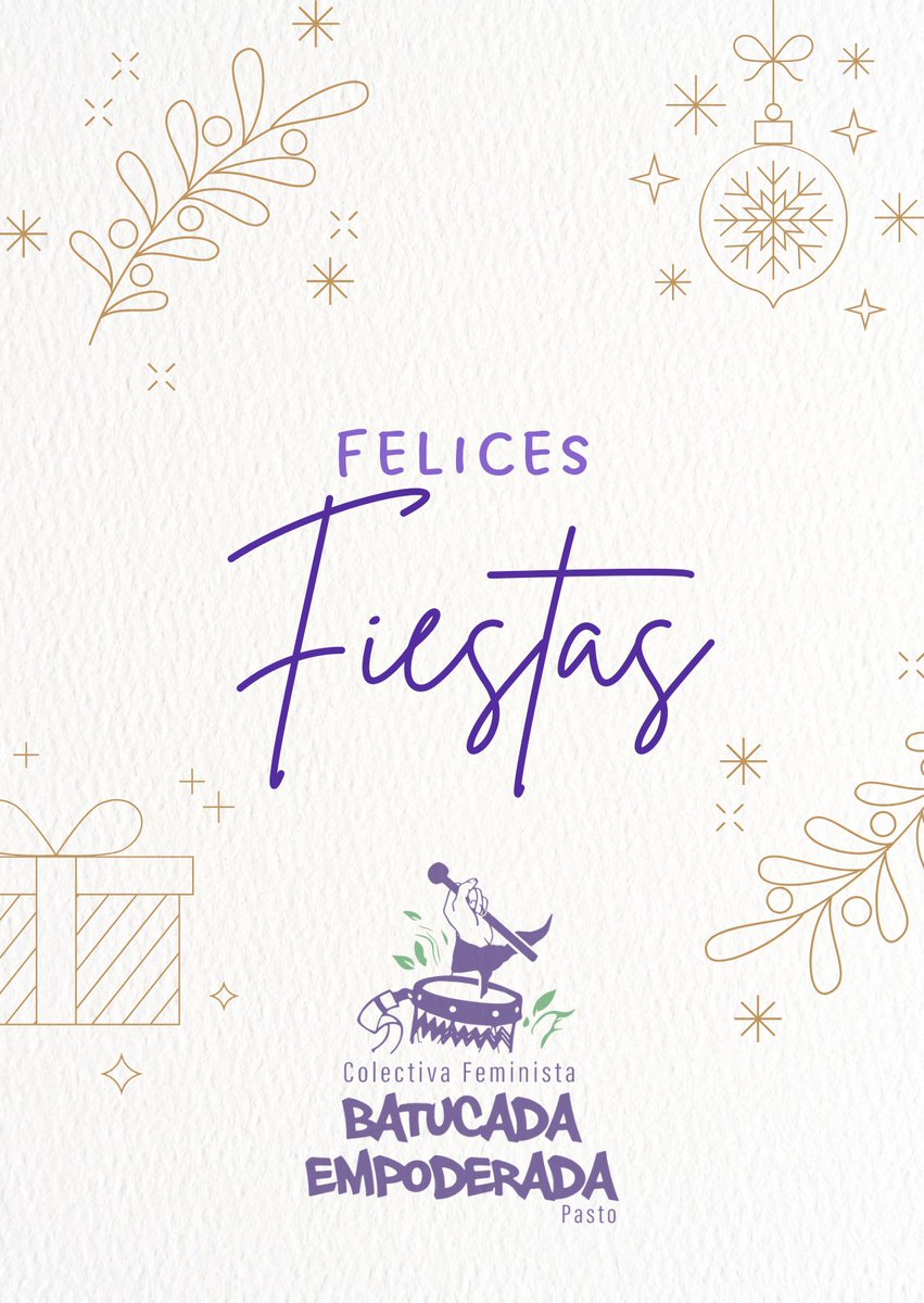 BatucadaEpasto's tweet photo. Felices y Feministas Fiestas ✊🏽💜

Seguiremos un año más en la lucha ✨
.
.
.
.
#navidad #findeaño #feminismo
#violeta #diciembre https://t.co/KxOkNwX1wY