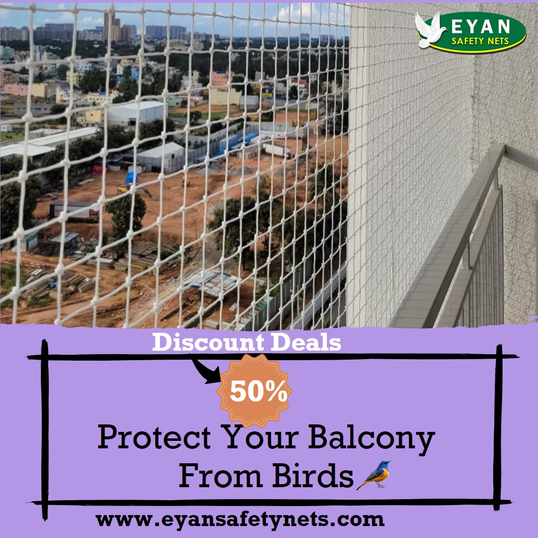 eyansafetynets's tweet image. Keep your balcony maintenance-free with these simple solutions to pesky birds! #BirdProtection #BalconyProtection #balcony #balconylife #balconyview #balconystyle #birdprotection #gardenprotection #balconygardening #birds

eyansafetynets.com/bird-net-for-b…