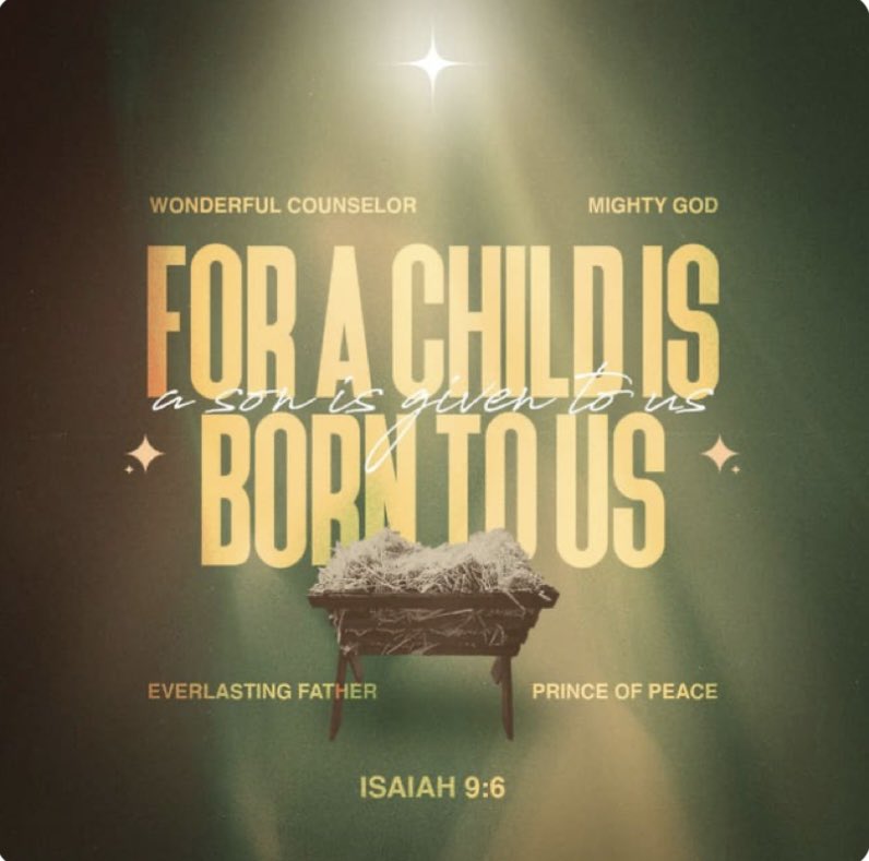 PhilHenryPG's tweet photo. What child is called these names? Wonderful Counselor, Mighty God, Everlasting Father, and Prince of Peace🎚️
#WhatChildisThis
#Isaiah 9:6
https://t.co/R0F1GX7pGe https://t.co/UtiVyoiuYF
