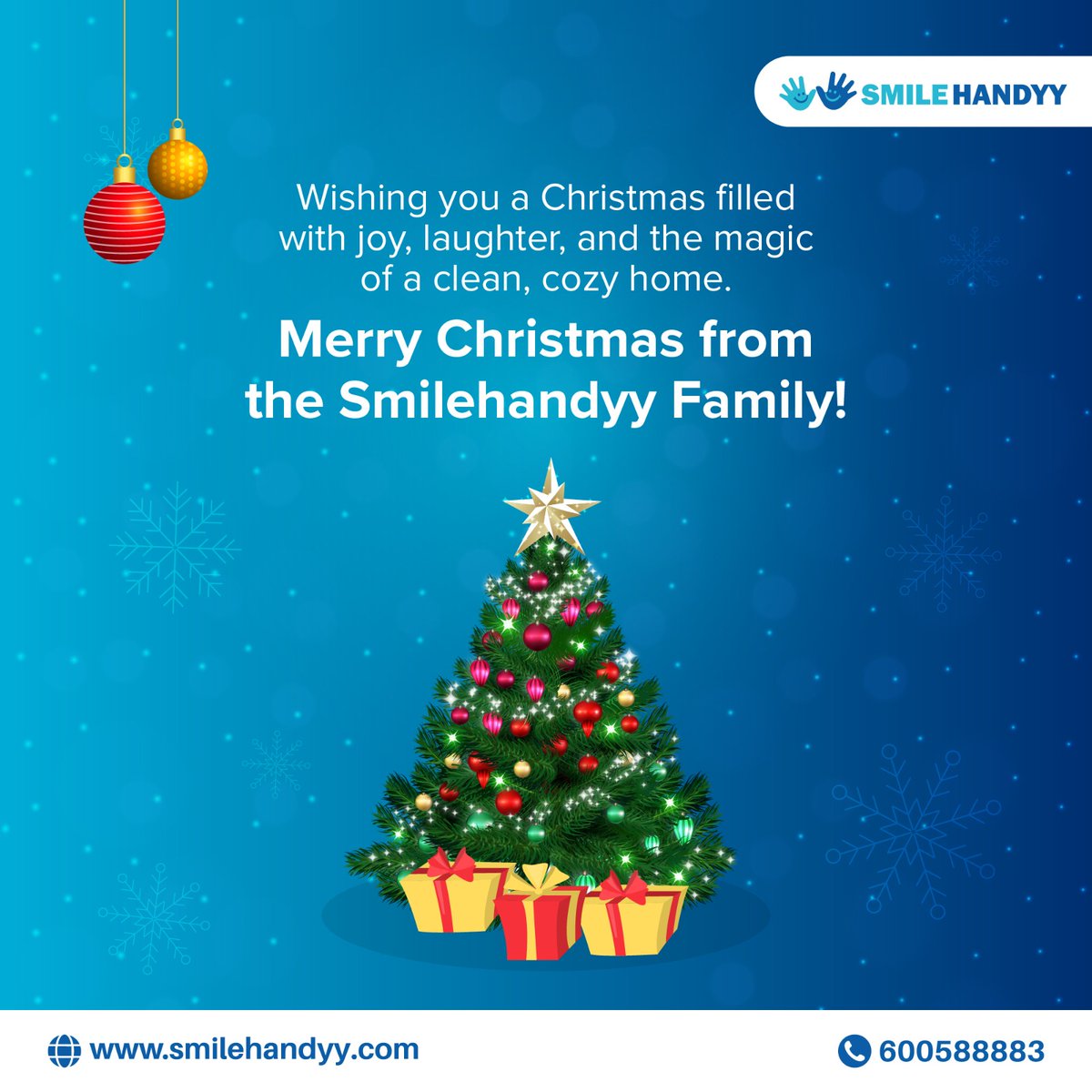 SmileHandyy's tweet photo. Wishing you a Christmas filled with joy, laughter and the magic of a clean, cozy home. Merry Christmas from the Smilehandyy family!

#MerryChristmas #Christmas #Christmas2023 #Smilehandyy https://t.co/QTd6SKtFEC