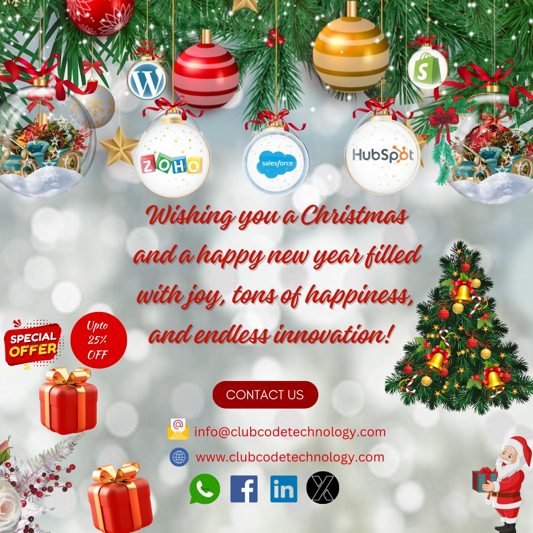 CodeTechnology's tweet image. 🎄✨ Merry Christmas from Club Code Technology! ✨🎄

Cheers to a season of joy and a year of exciting discoveries!
We are excited to announce hot deals for all our customers 🎉😍

#MerryXmas #Xmas2023 #HappyHolidays  #SantaClaus #SpreadSmile #cct #teamcct #success #growth