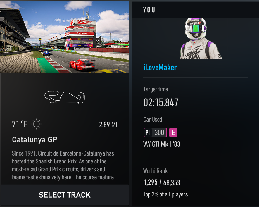 iLoveMaker's tweet photo. Feeling pretty good about this! Top 2%? Lets go! Streaming all my races on my twitch. https://t.co/KnktLNjBjb! https://t.co/Q95FvlqA0e