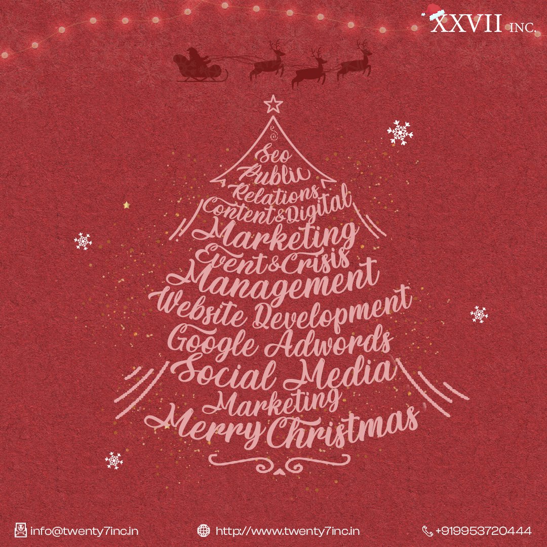 Twenty7Inc's tweet photo. #merrychristmas #christmas203 #christmastime #christmaseve #christmasday #festive #joy #happiness #winterfestive #festival #santa #marketingagency #pragency #socialmediaagency #digitalmarketingagency #christmaswishes #warmwishes #happy https://t.co/CXlLScdS1k