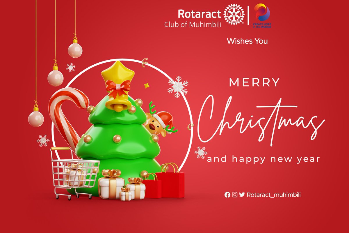 Rotaract Club of Muhimbili wishes you a Merry Christmas and a happy new year.
May yoi dreams come true and have a blessed 2024
#serviceaboveself
#rotaract