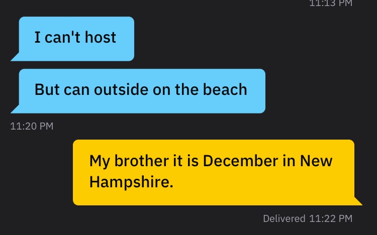 Sometimes the upstate follows you