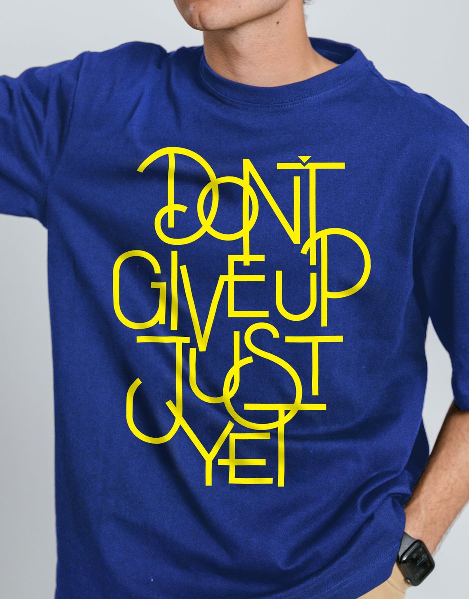 The 'Don't Give Up Just Yet' premium t-shirt is also available on Amazon. The same beautiful hand-drawn lettering & a positive, motivational message, on premium, high quality material. >> amazon.com/dp/B0CQRZLBWF