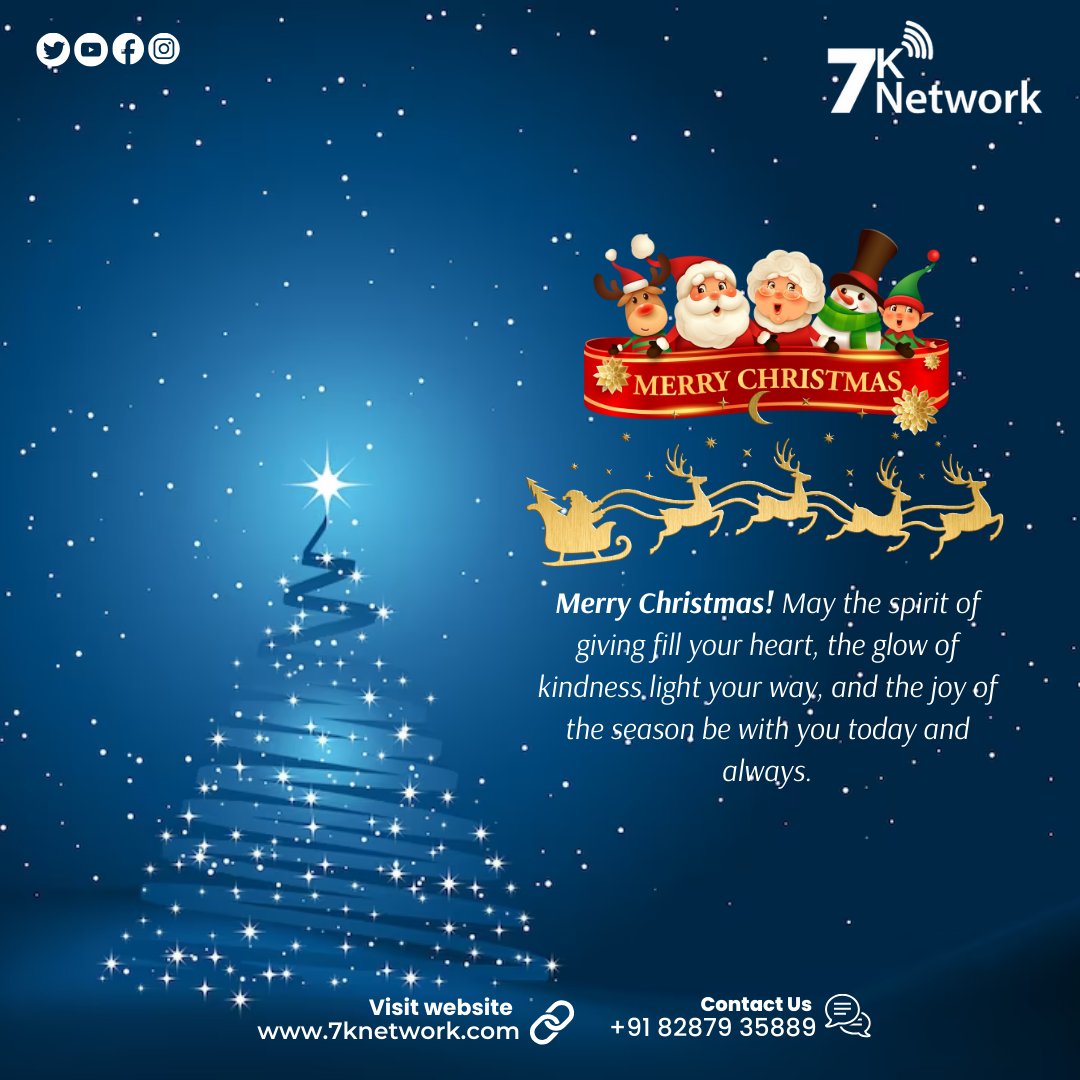 7knetwork's tweet photo. Merry Christmas! May the spirit of giving fill your heart, the glow of kindness light your way, and the joy of the season be with you today and always. 

#7knetwork #MerryChristmas #christmas #christmastime #digitaljournalism #onlinemedia #media #newsportaldevelopment https://t.co/ffnohxgZBG