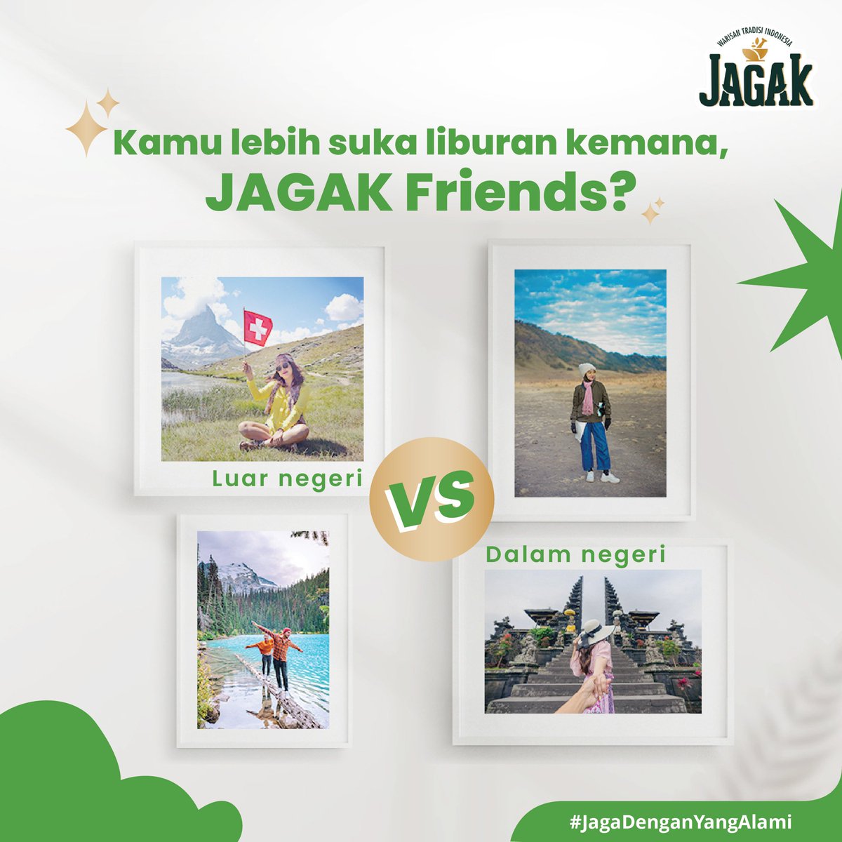 jagak_id's tweet photo. Kalau bisa milih, kira-kira lebih enak liburan ke luar negeri atau dalam negeri? Spill tempat yang pengen banget kamu kunjungi di kolom komentar!

#AntiPegalLinu #JagakDenganYangAlami #AntiMasukAngin #TemanSehat #MinumanHerbal #JagakOT #MinumanKesehatan https://t.co/TsZ4GxUnM0