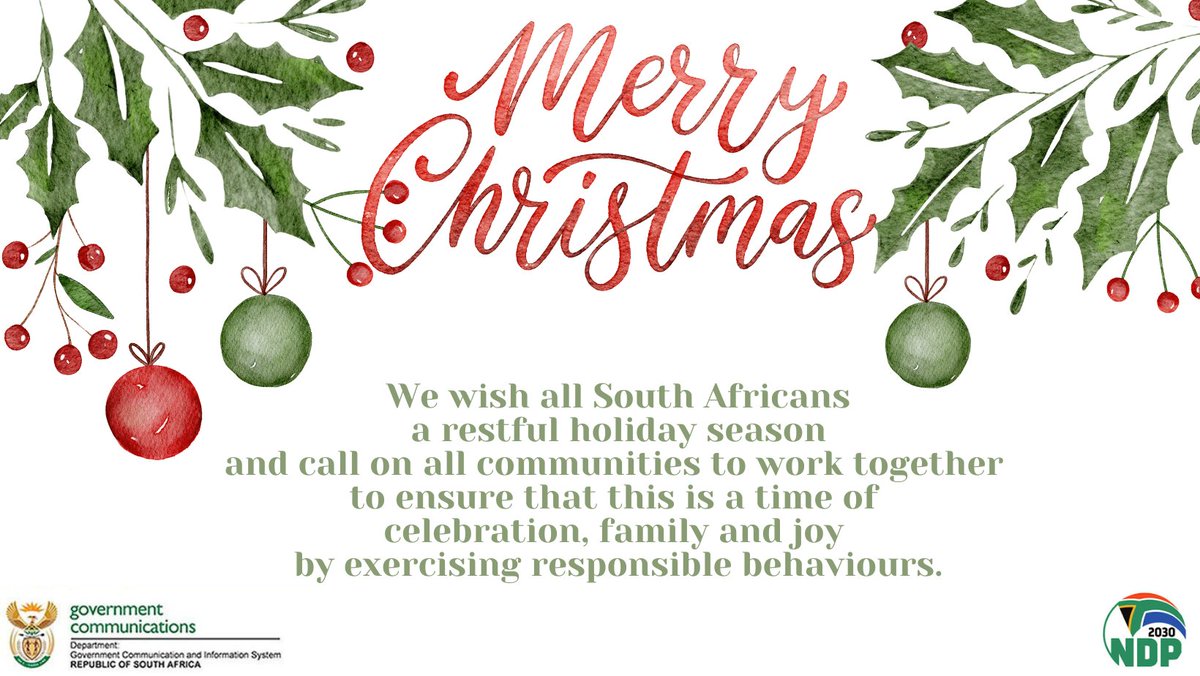Good morning and Merry Christmas South Africa 🎄🔔