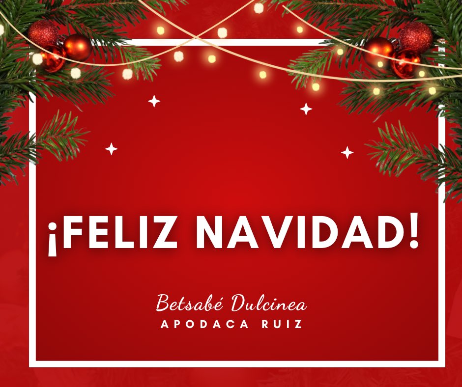 Un abrazo para todas las personas en estas fechas de unión y reflexión. 

¡Feliz Navidad!