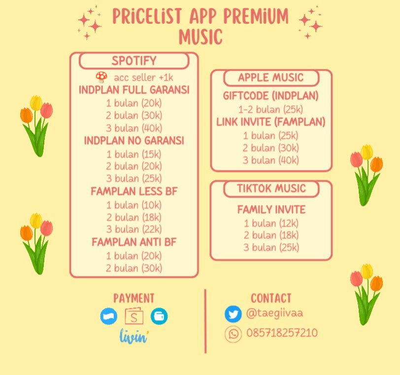 taegiivaa's tweet photo. Halo guys!! Aku open app premium yaa~ ini pricelist nya silahkan diliat dulu ygy😙 order? Langsung dm aja yaww😉 

order via WA juga boleehh~ link WA nya ada di bio yaa😄 https://t.co/QoFtYEcm0F