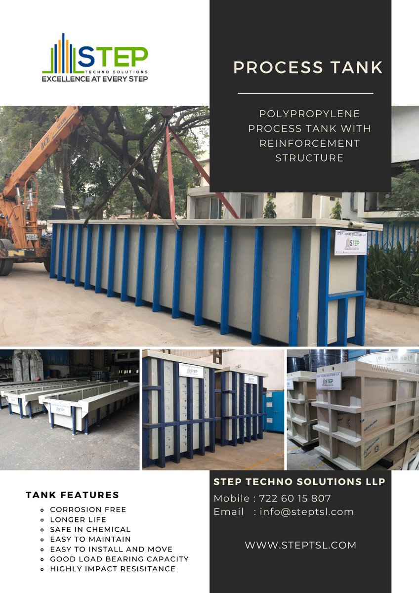 step_techno's tweet image. #processtank #polypropylene #corrosionfree #longerlife