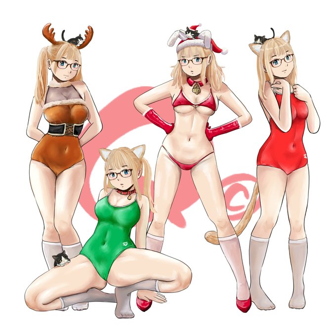 「メリークリスマス🎅」
2023クリスマスイラストまとめです🎄
クリスマス感薄めかなぁ～😅😅 