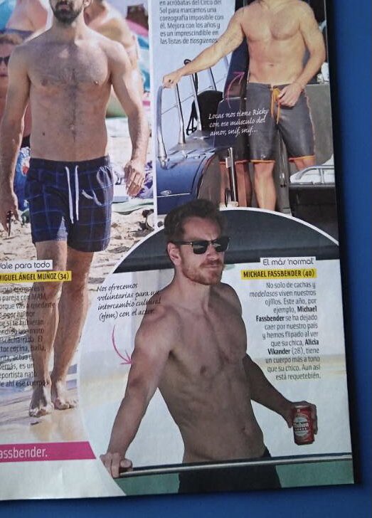 Found this picture of Michael Fassbender on google. Apparently it’s from a Spanish magazine called Cuore. I’ve never seen this pic before but regardless,  fassy looked smokin hot here🔥 #michaelfassbender #thekiller #nextgoalwins #shirtless #aliciavikander #magneto