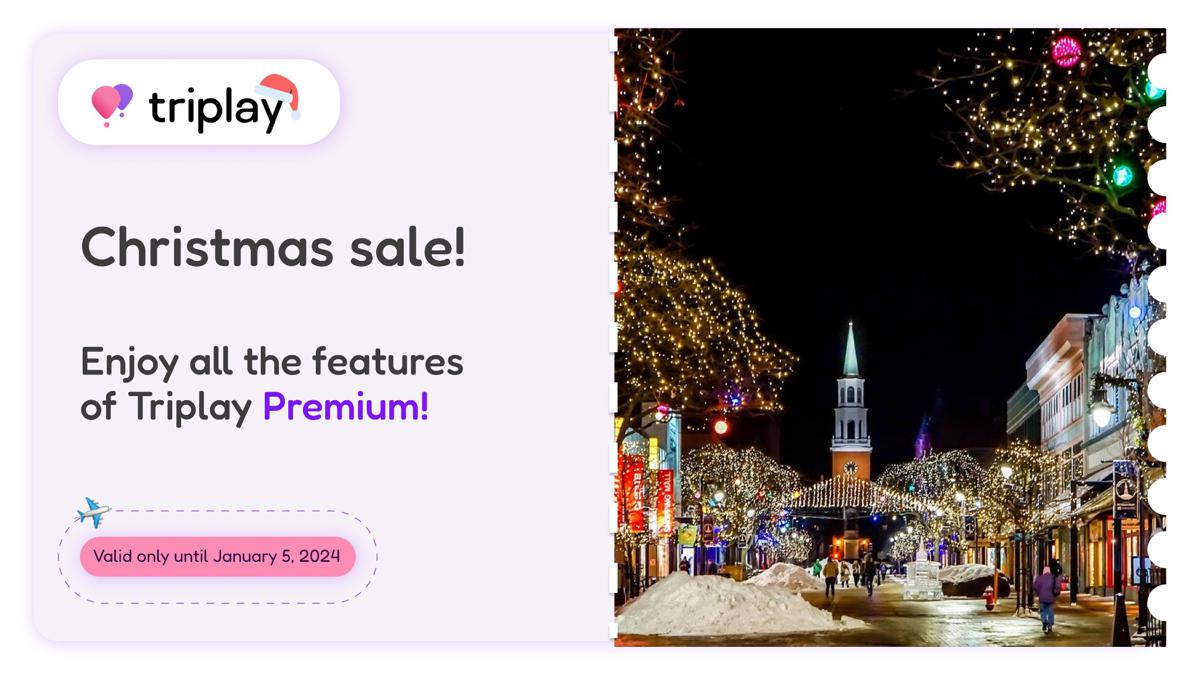 gettriptip's tweet image. 🌍✨ Plan, Save, Travel with Triplay.ai! ✨🌍
Enjoy a 30% discount on your subscription until January 5, 2024. Don't just travel – travel smarter with the power of AI.
Subscribe now! ➡️ 
#TravelDeals #AIPlanner #TriplayAI #xmastree