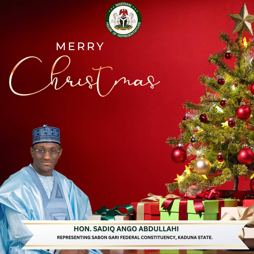 sadiqango's tweet image. Merry Christmas to the wonderful people of Sabon Gari Federal Constituency and to our great Nation! May this festive season be filled with joy, love, and peace. May it bring us closer together as a community and as a nation.
Let us cherish and extend kindness and goodwill to one…