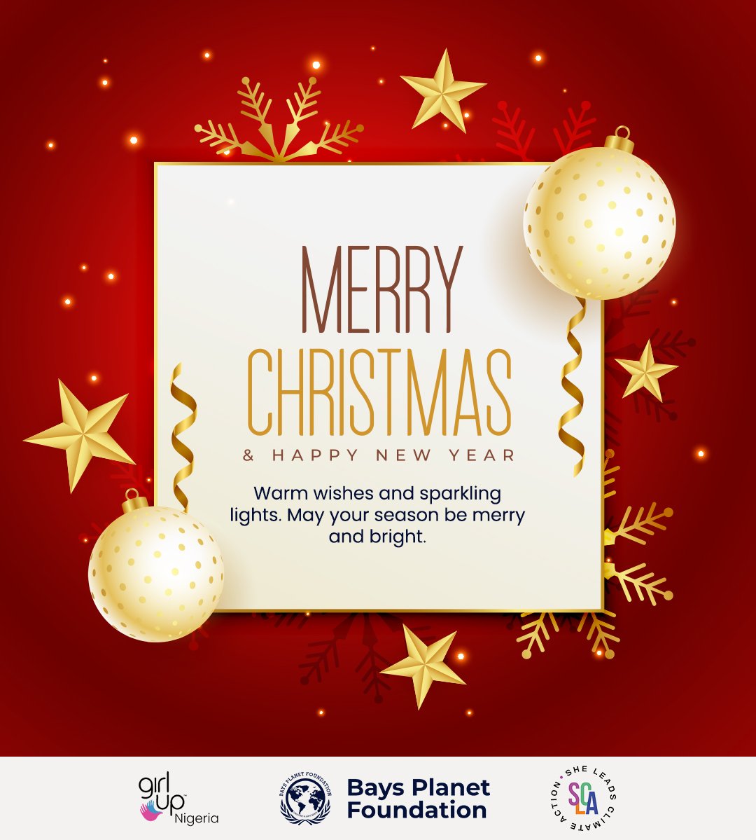 BaysPlanet's tweet photo. We bring you and your loved ones good tidings this merry season.

We pray that this season bring you joy and a restful holidays 

Merry Christmas 🤶 🎄 and Happy new year in a bit from all us @BaysPlanet @sheleadsclimate @GirlUpNig ❤️ https://t.co/4JY5eNsQT8