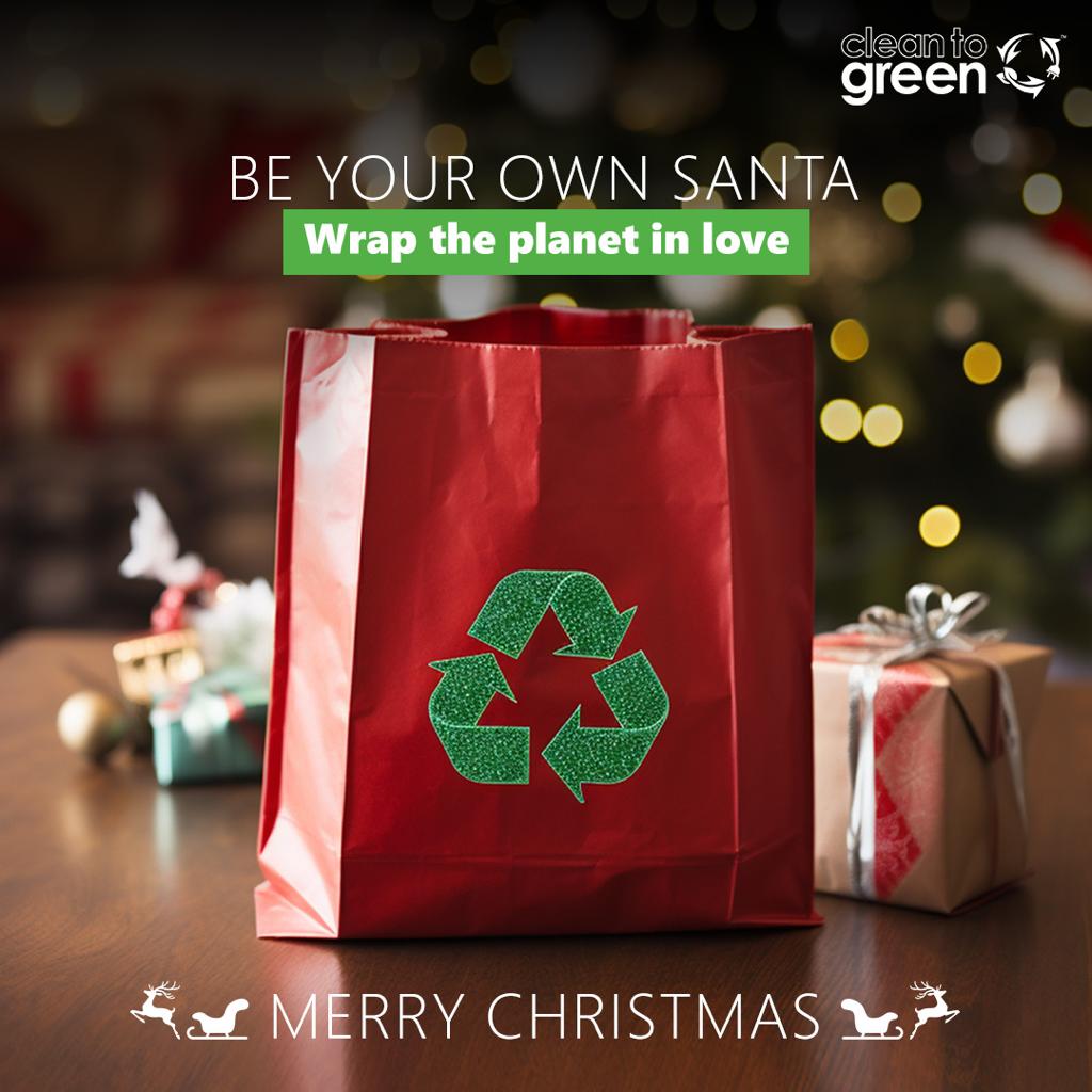 CleanToGreen's tweet image. Be your own Santa this year!

Gift back to the planet by recycling and reusing. Let's make it a holly, jolly, and green Christmas. #MerryChristmas ♻️🎄

#GreenChristmas #RecycleAndReuse #SustainableCelebrations