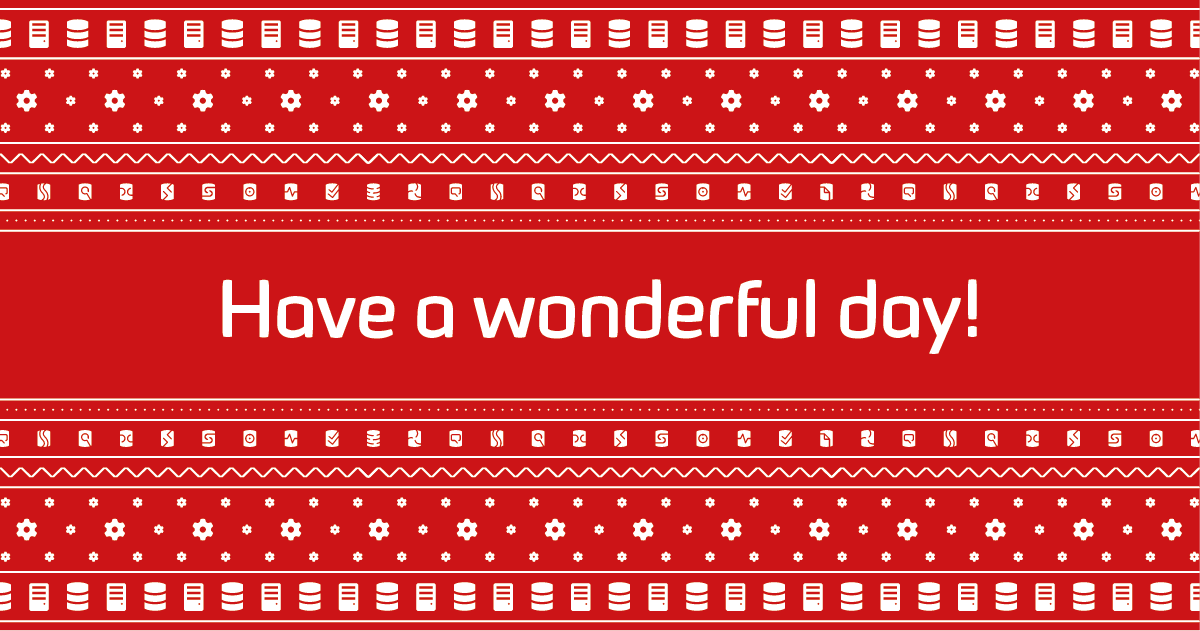 Happy Holidays from everyone here at Redgate. 🎄