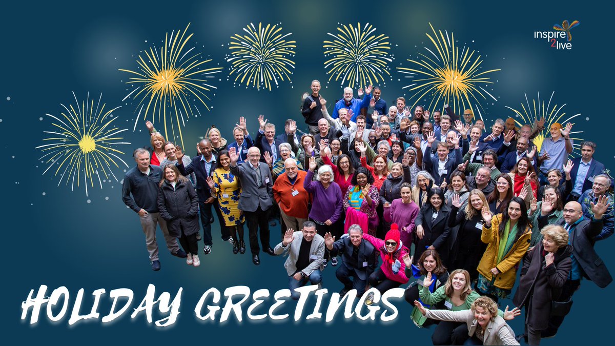 Holiday greetings from Inspire2Live. Have a wonderful time and see you in 2024!