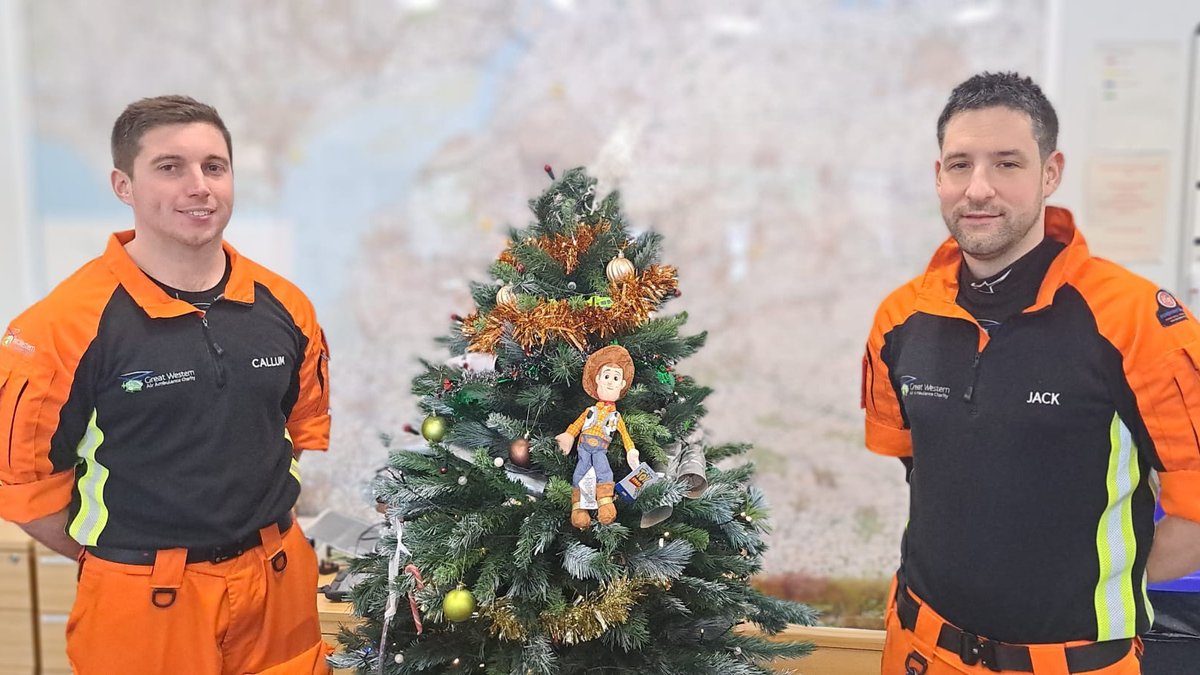 Merry Christmas from everyone at Great Western Air Ambulance Charity! 🎄🎅🎁

As always, members of our crew are on shift today ready to help anyone in the region who needs them.

Specialist Paramedics in Critical Care, Jack and Callum, are two of the Christmas day crew!