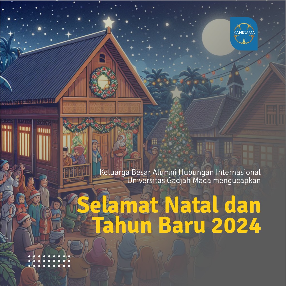 KAHIGAMA  mengucapkan selamat Hari Natal 2023. Semoga cinta Tuhan membimbing &amp; melindungi kita semua. 

Selamat liburan mas &amp; mbak semuaa... !! 

#MerryChristmas 
#Natal2023