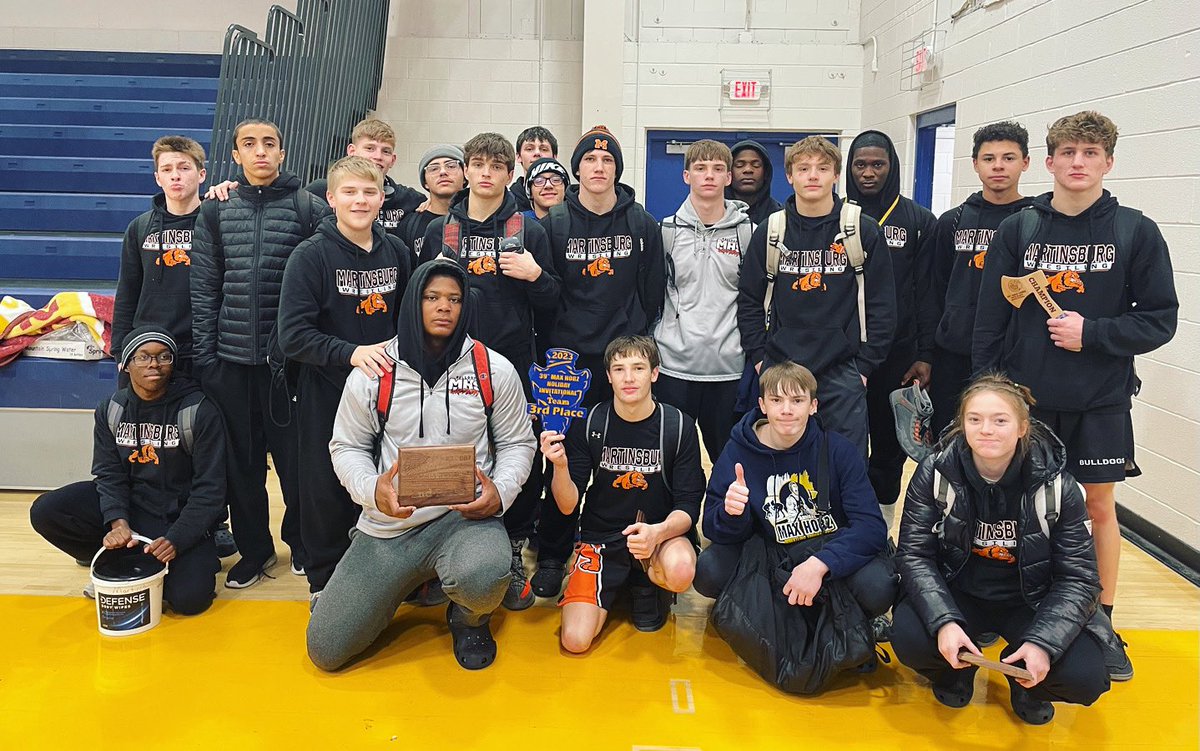 Martinsburg High School Wrestling placed 3rd as a team at the Max Horz Holiday Invitational Tournament!