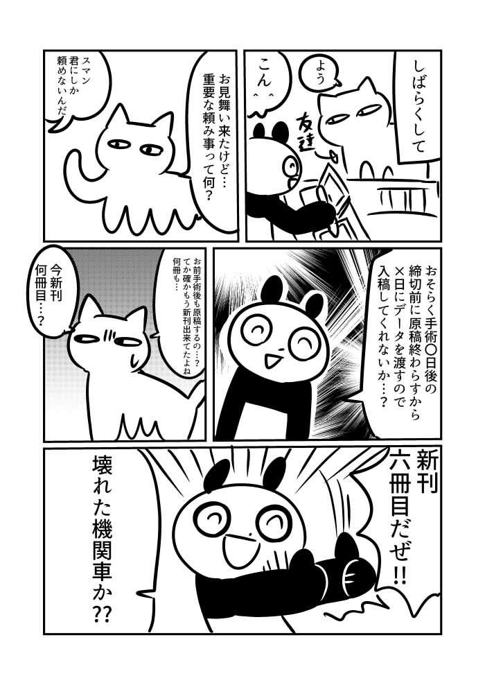 続き、破裂するぞと言われたけど猫が心配だったので一回帰った 