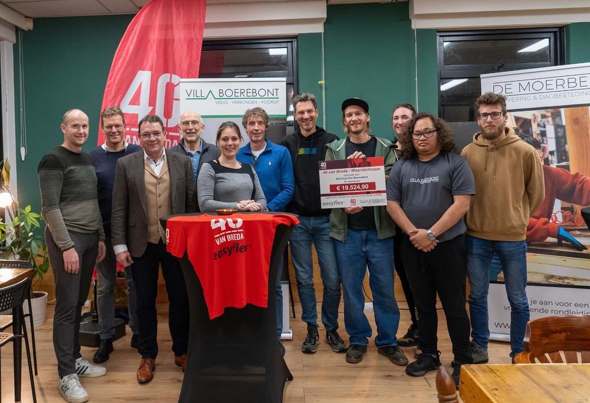 Toch mooi om met je hobby 🏃(<a href="/40vanBreda/">40 van BREDA</a>) een maatschappelijk doel te steunen door sponsoren te zoeken 🙃. Afgelopen week een bezoekje gebracht aan <a href="/VillaBoerebont/">st. Villa Boerebont</a> -  #DeMoerbei en het opgehaalde geld overhandigd. Dat geld is op een goede plek terechtgekomen, FIJNE #kerst🎄